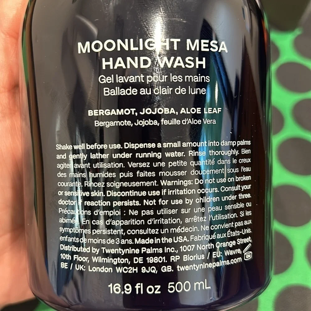 TWENTYNINE PALMS MOONLIGHT MESA GEL HAND WASH NEW Contemporary full size